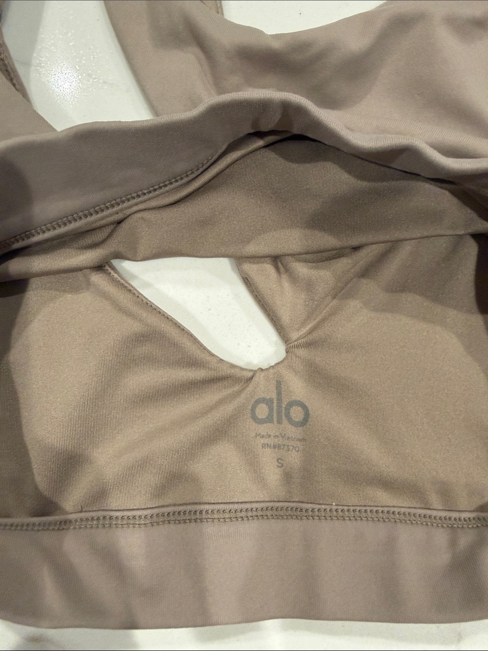ALO Yoga Taupe Sports Bra - Picture 3 of 4